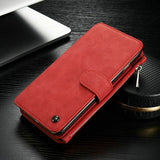 Luxury Retro Leather Flip Multi-function Removable Wallet Card Money Bag Holder Stand Cases For iphone 5 5S SE 6 6S 7 Plus Cover