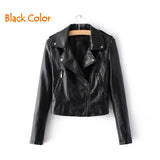 Brand Motorcycle PU Leather Jacket Women Winter And Autumn New Fashion Coat 4 Color Zipper Outerwear jacket New 2016 Coat HOT