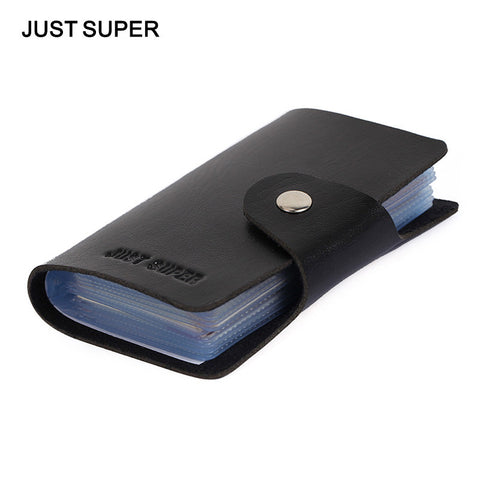 Promotion Black PU Leather Card Case Business Card Holder Men&Women Credit Card Bag ID Card Wallet With American&European Style