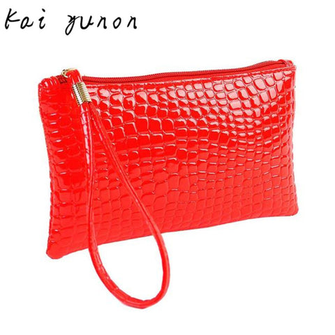 Women Solid Alligator Crocodile Leather Clutch Handbag Coin Purse High Quality Bag Aug15