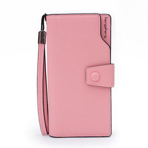 Pink women wallets pu leather