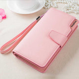 Pink women wallets pu leather