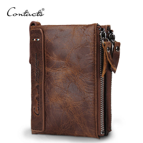 HOT!!! Genuine Crazy Horse Cowhide Leather Men Wallet Short Coin Purse Small Vintage Wallet Brand High Quality Vintage Designer